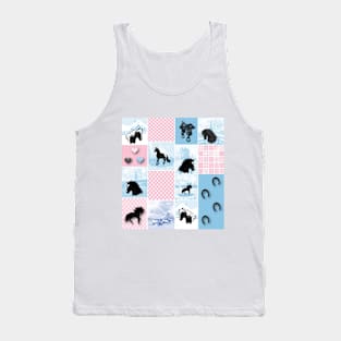 Horse Lovers Patchwork Pattern Tank Top